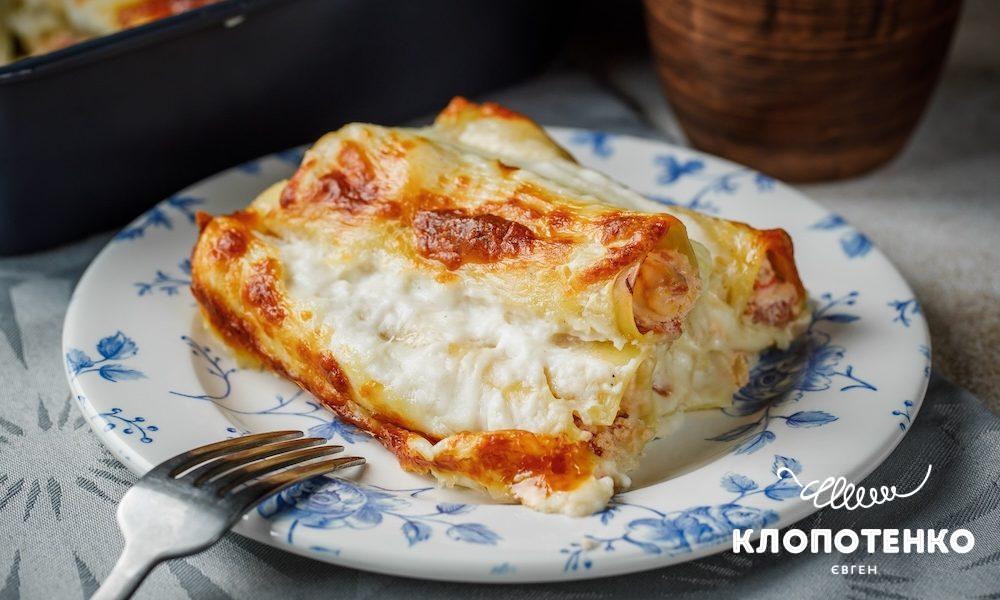Рецепт канелоні з сиром і бешамелем