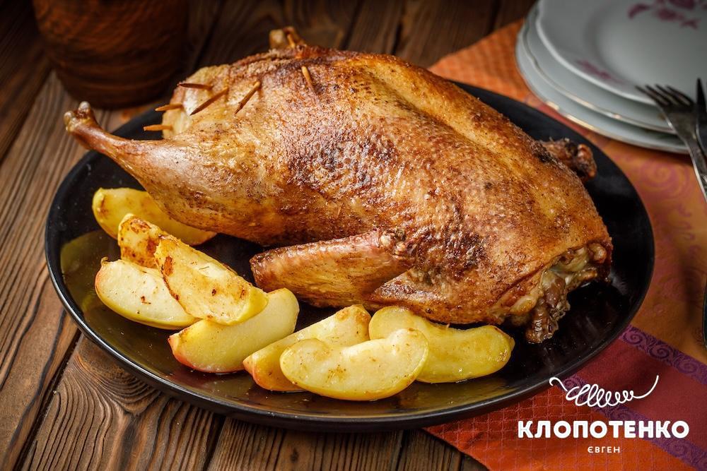 рецепт качки в духовці з яблуками