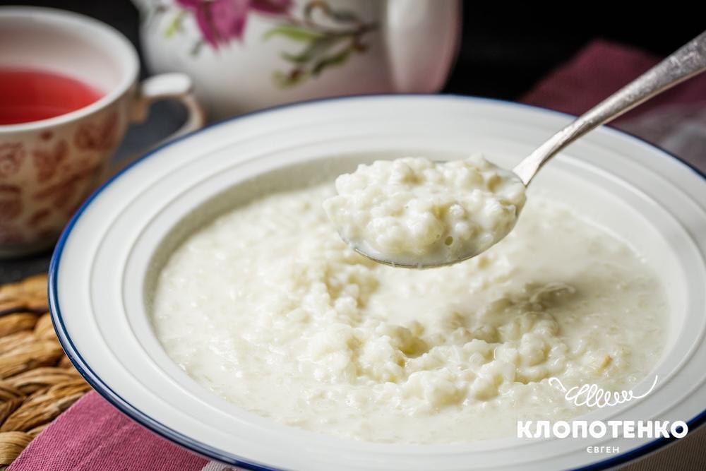 Молочна рисова каша рецепт