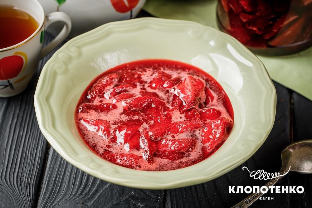 Рецепт густого варення з полуниці