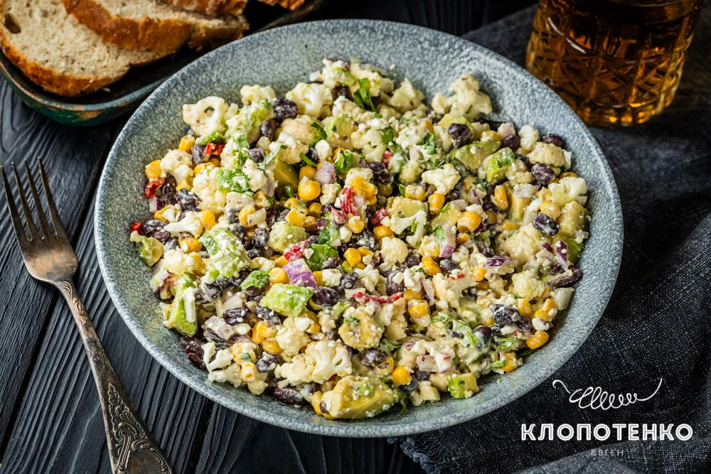 мексиканський салат з цвітної капусти