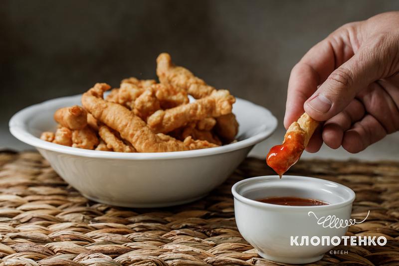 курячі стріпси в клярі