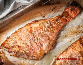 Морський окунь в духовці