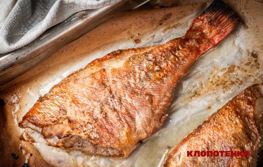 Морський окунь в духовці