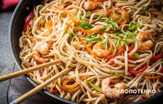 Локшина удон з креветками