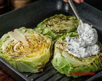 стейки з молодої капусти