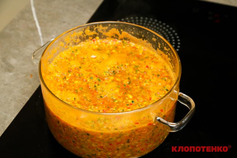 Проварювання овочевої маси