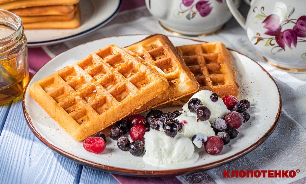 Бельгійські вафлі на сметані