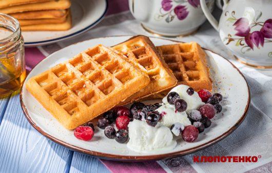 Бельгійські вафлі на сметані