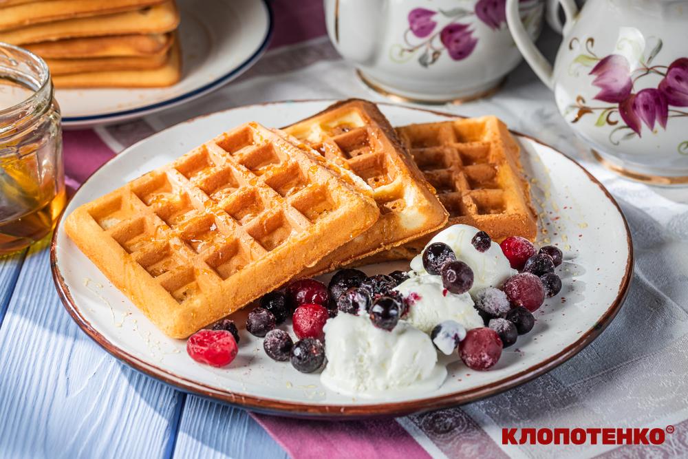 Бельгійські вафлі на сметані