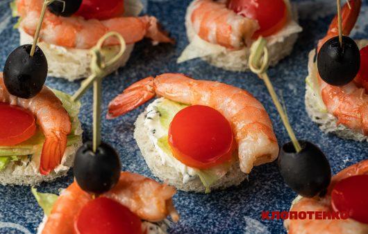 Канапки з креветками