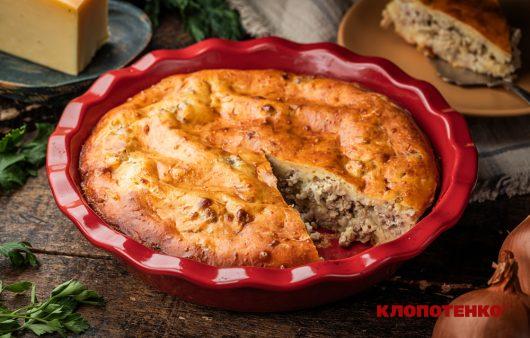 заливний мʼясний пиріг