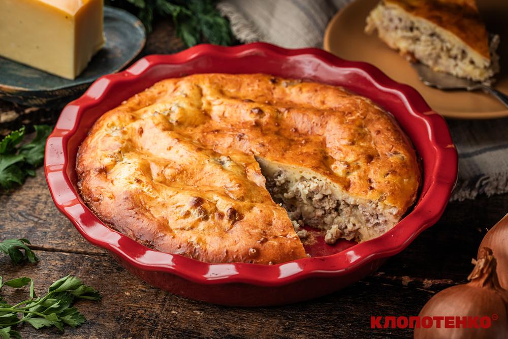 заливний мʼясний пиріг