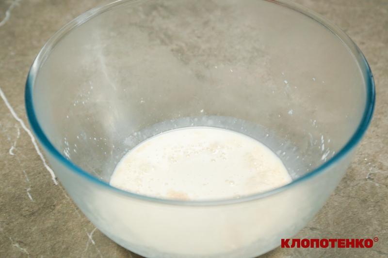 Приготування опари для тіста на лангош