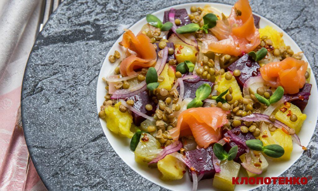 Вінегрет з червоною рибою