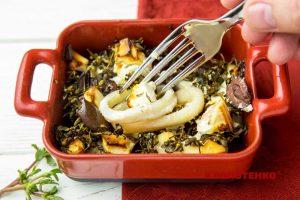 Закуска з кальмарів з фетою та оливками