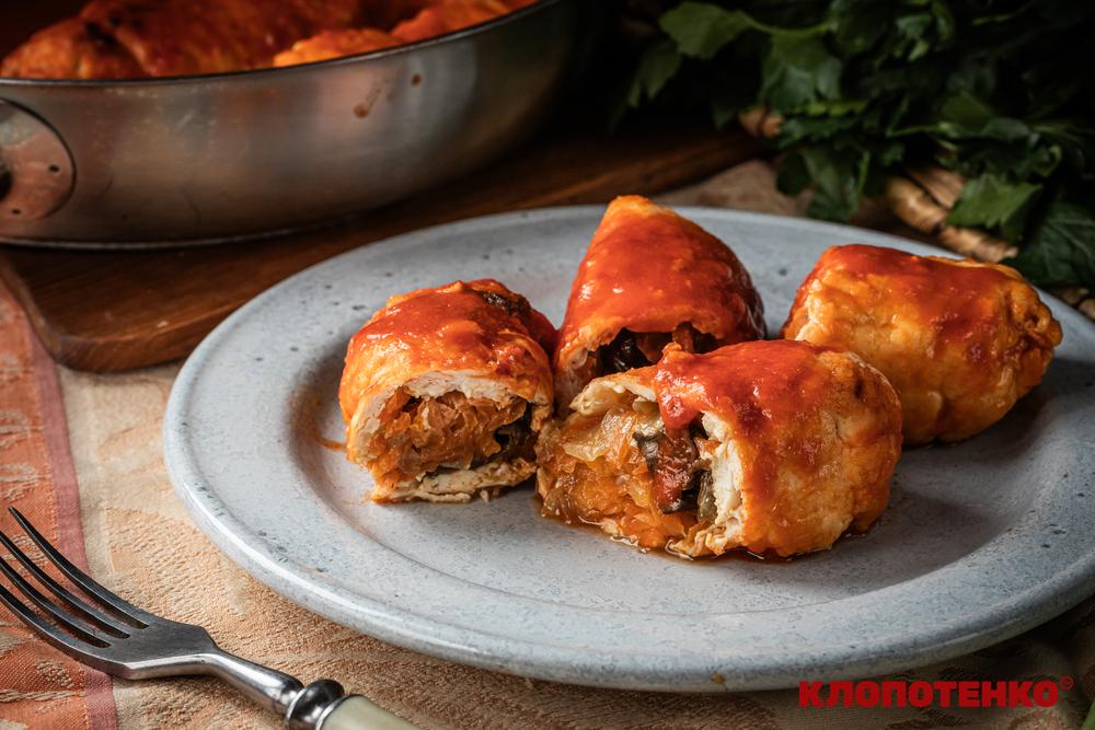 Курячі крученики з грибами