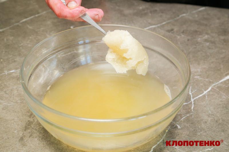 Розчинення набухлого желатину