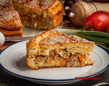 заливний пиріг з тунцем