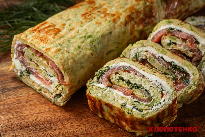 кабачковий рулет з рибою