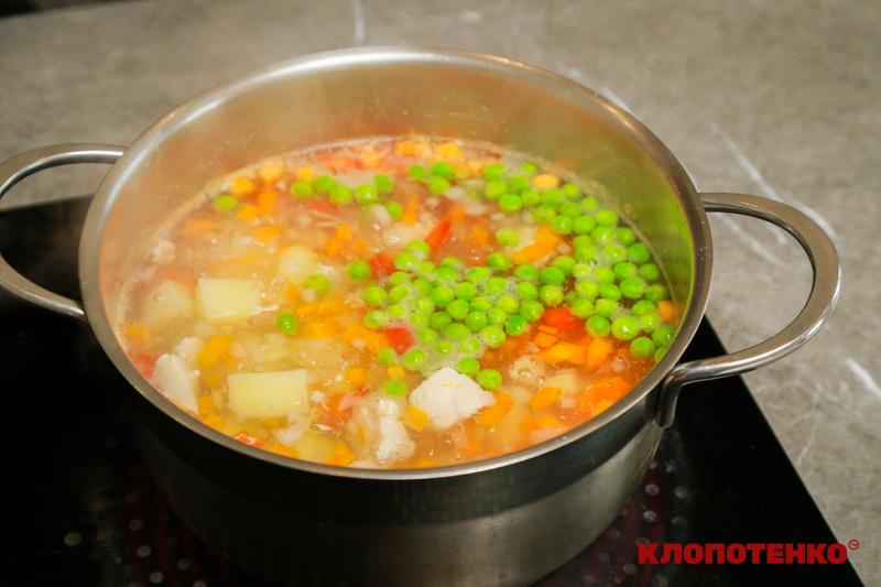 суп з сирними кульками