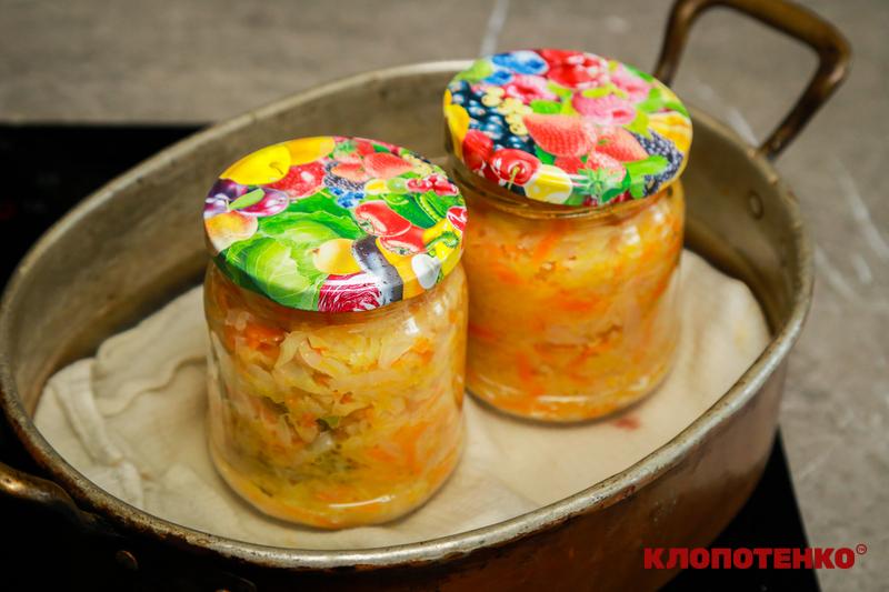 Стерилізація банок з тушкованою капустою